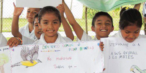 Birds inspire the next generation to pick up the mantle of environmental stewardship. Credit: Rafael Calderon.